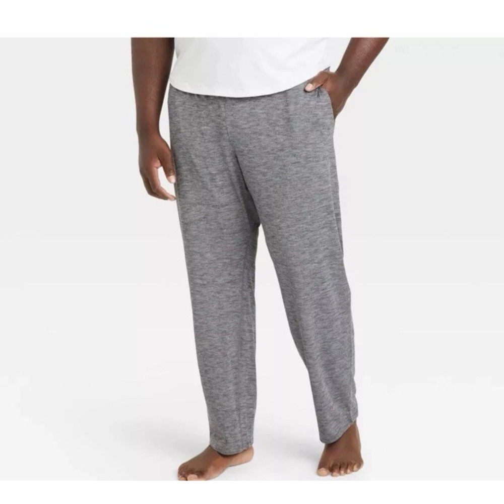 Men's Big Tall Soft Stretch Tapered Joggers Pants All in Motion Heather Gray 3XL
